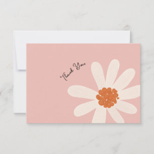 Daisy Theme Girl Birthday Thank You Card