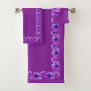 Daisy Towel Sets Personalised Daisy  Flower Towels