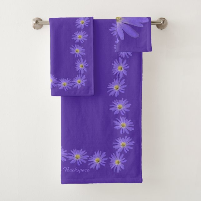 Daisy Towel Sets Personalised Daisy  Flower Towels (Insitu)