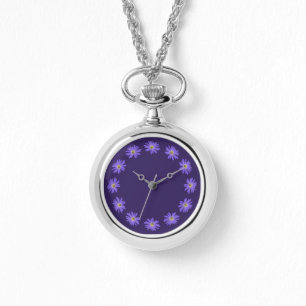 Daisy Watch Purple Daisy Wrist Watch Personalise