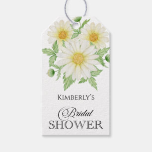 Daisy Watercolor Floral Bridal Shower Gift Tags
