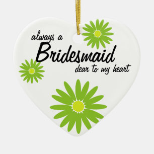 Daisy Wedding Bridesmaid Ceramic Tree Decoration