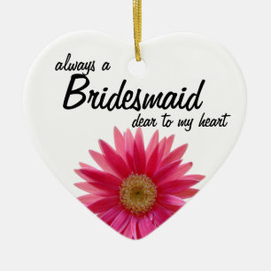 Daisy Wedding Bridesmaid Ceramic Tree Decoration