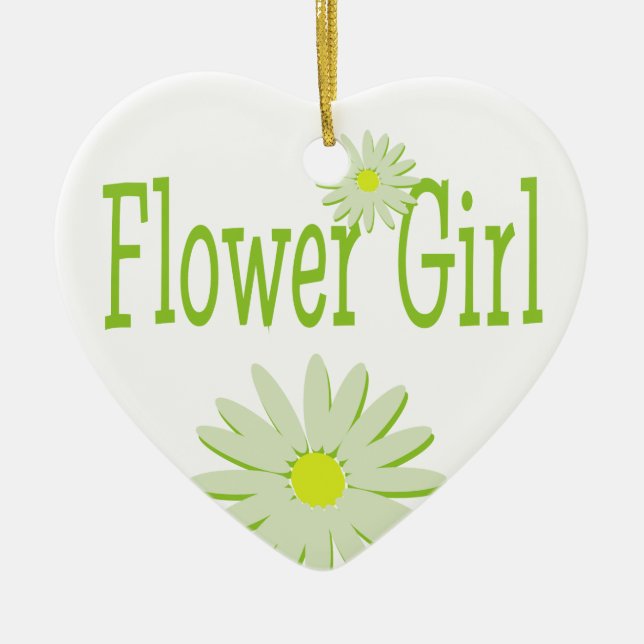 Daisy Wedding/ Flower Girl Ceramic Tree Decoration (Front)