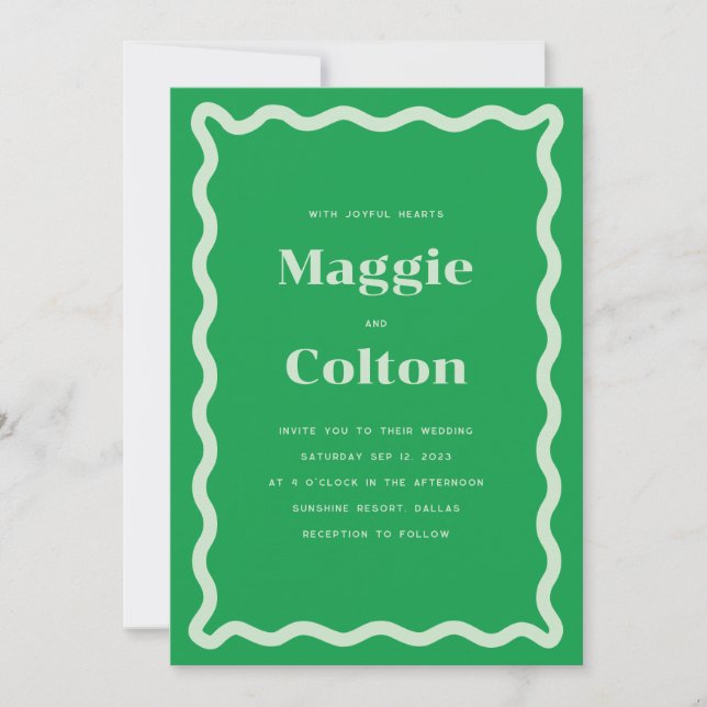 Daisy Wedding Invitation (Front)