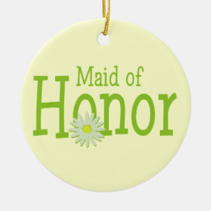 Daisy Wedding/ Maid of Honour Ceramic Tree Decoration