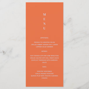 Daisy Wedding Menu