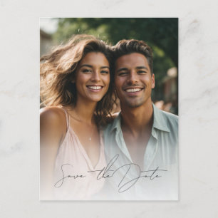 Daisy wedding photo save the date postcard