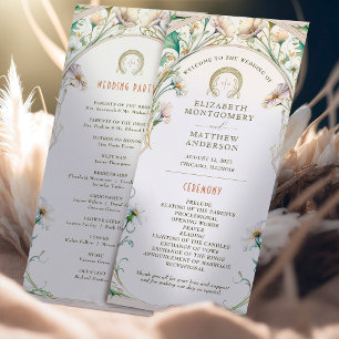Daisy Wedding Program Art Nouveau by Mucha Programme