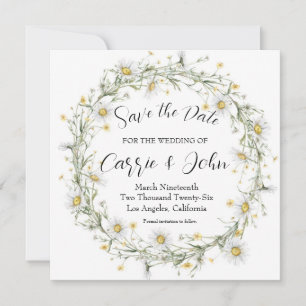 Daisy Wedding Save the Date Card