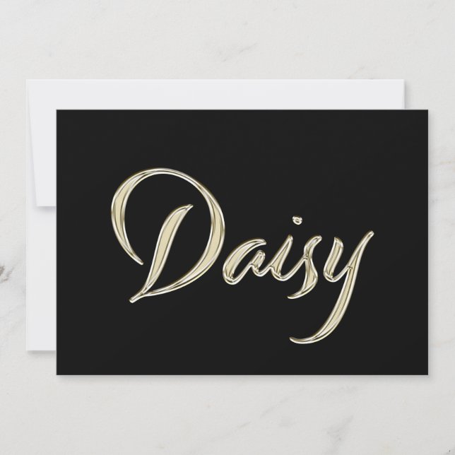 Daisy white gold Handwriting Card (Front)
