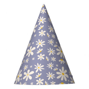 Daisy Wild One 1st Birthday Boho Purple Party Hat