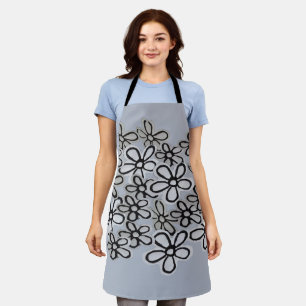 Daisy wildflower pattern apron