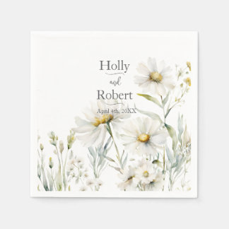 Daisy Wildflower Wedding Napkin