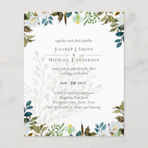 Daisy Wildflowers Greenery Wedding Flyer