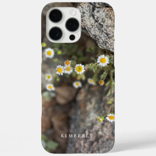 Daisy Wildflowers in Rocks Custom iPhone Case
