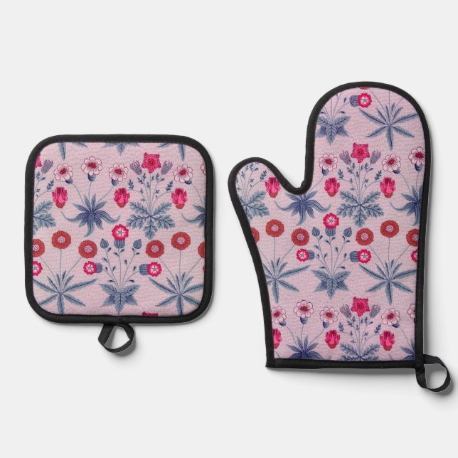Daisy, William Morris Oven Mitt & Pot Holder Set (Front)