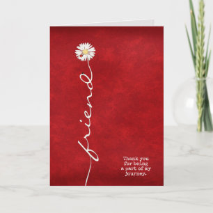 daisy with ladybugs for friend thank you card