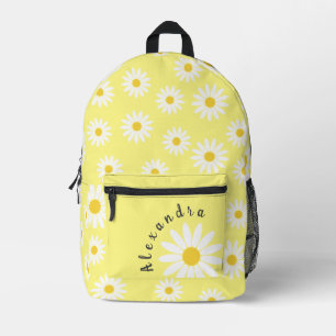 Daisy with Name Printed Backpack