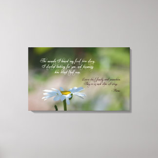 Daisy with Quote Canvas Print