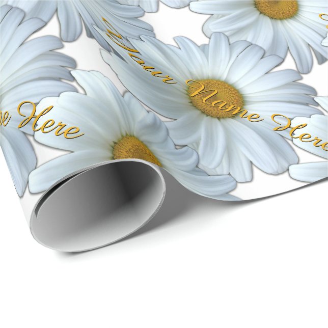 Daisy Wrapping Paper Personalised Gift Paper (Roll Corner)