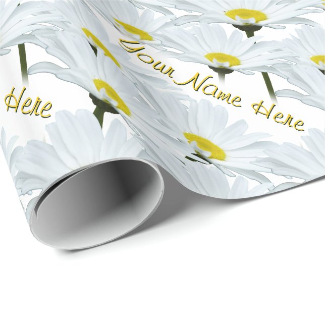 Daisy Wrapping Paper Personalised Gift Paper (Roll Corner)