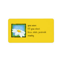 Daisy yellow Address Label