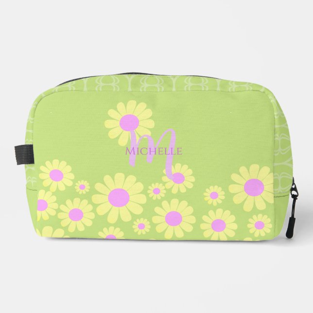 Daisy Yellow Lime Dopp Kit (Front)