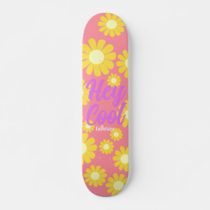 Daisy Yellow Peach Skateboard
