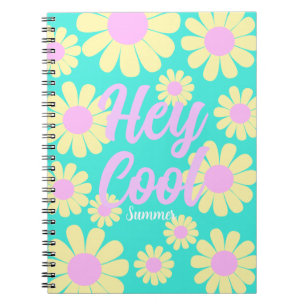 Daisy Yellow Teal Notebook
