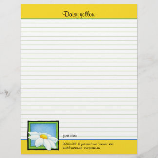 Daisy yellow To Do List Letterhead