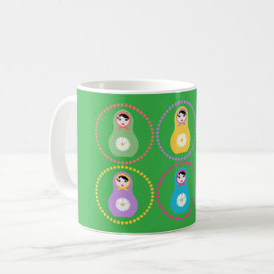 Daisyflower Matryoshka Coffee Mug