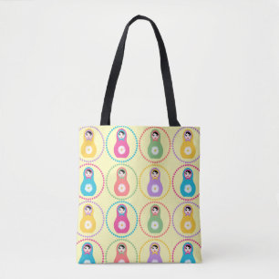 Daisyflower Matryoshka Tote Bag