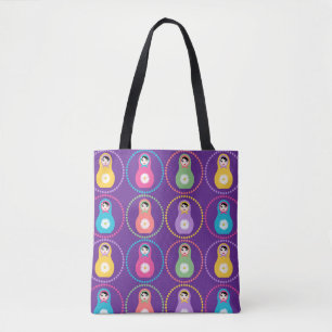 Daisyflower Matryoshka Tote Bag