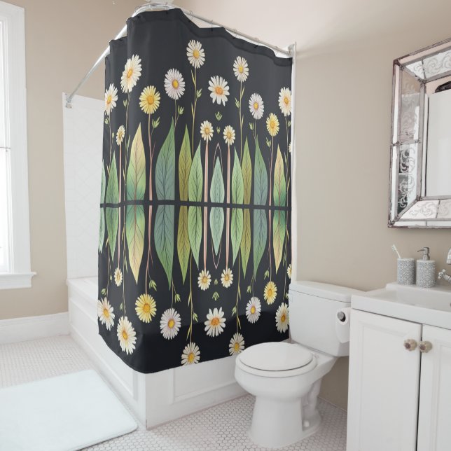 Daisy's In the Night Shower Curtain (In Situ)