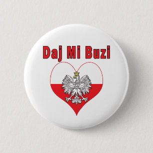 Daj Mi Buzi Eagle Heart 6 Cm Round Badge