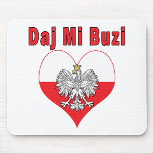 Daj Mi Buzi Eagle Heart Mouse Mat