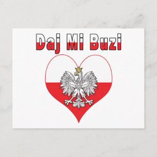 Daj Mi Buzi Eagle Heart Postcard