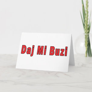 Daj Mi Buzi - Give me a Kiss Holiday Card