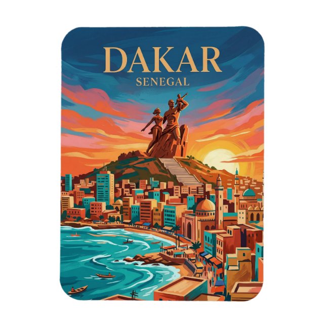 Dakar Peninsula Senegal Magnet (Vertical)