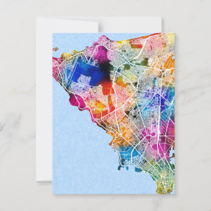Dakar Senegal City Map Postcard