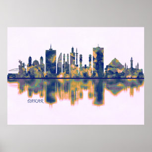 Dakar Skyline Poster