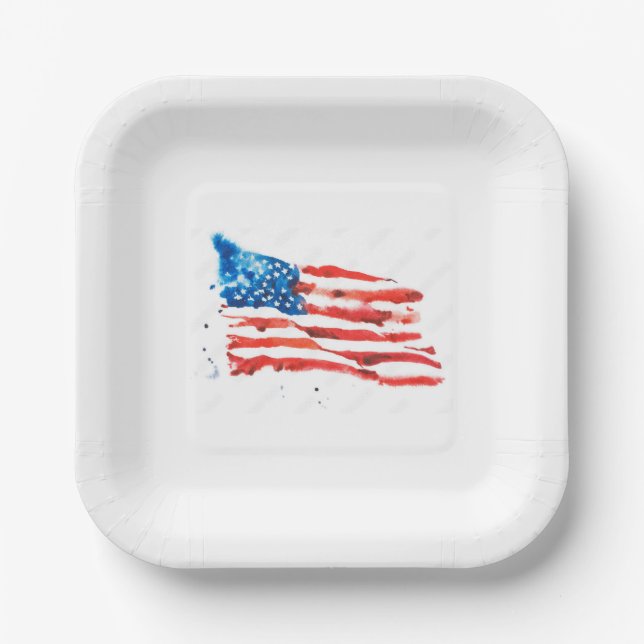 Dakota American Flag collection  Paper Plate (Front)