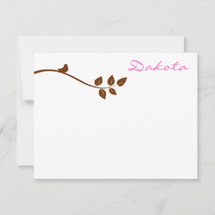 Dakota Bat Mitzvah Wedding Sweet 16 Thank You Note Card
