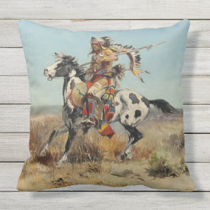 “Dakota Chief” by Charles M Russell Cushion