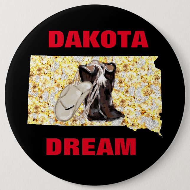 DAKOTA DREAM 6 CM ROUND BADGE (Front)