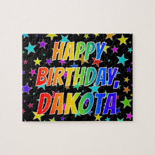 "DAKOTA" First Name, Fun "HAPPY BIRTHDAY" Jigsaw Puzzle