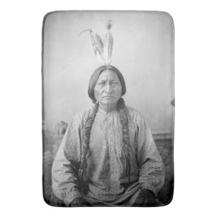 Dakota Leader Sitting Bull Native American Indian  Bath Mat