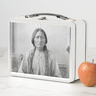 Dakota Leader Sitting Bull Native American Indian  Metal Lunch Box