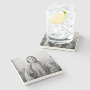 Dakota Leader Sitting Bull Native American Indian Stone Coaster